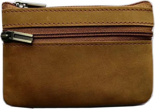 Produktbild Only-Bags.Store Vintage Crazy Horse Leder Münze Geldbörse Echtes Leder Reissverschluss Münze Brieftasche Retro Key