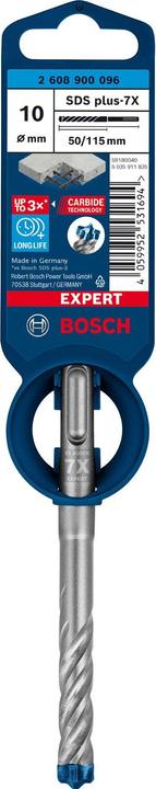 Image du produit Bosch Professional Zubehör Foret marteau EXPERT SDS plus-7X, 10 x 50 x 115 mm (10 millimètres)