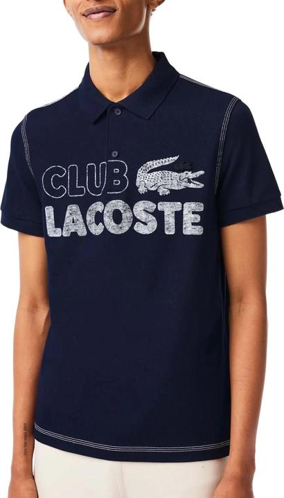 Actual product image Lacoste Mens Printed Organic Cotton Polo Shirt (XS)