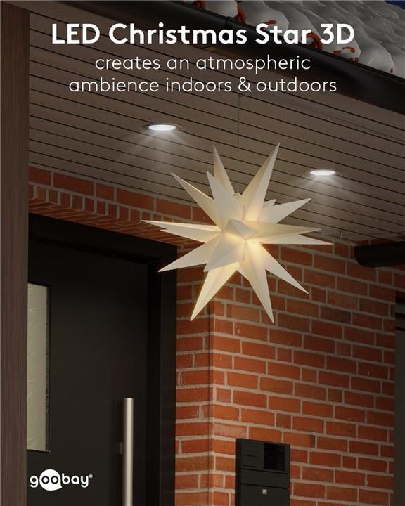 Immagine prodotto Goobay Stella di Natale LED 3D, Ø 56 cm, a batteria