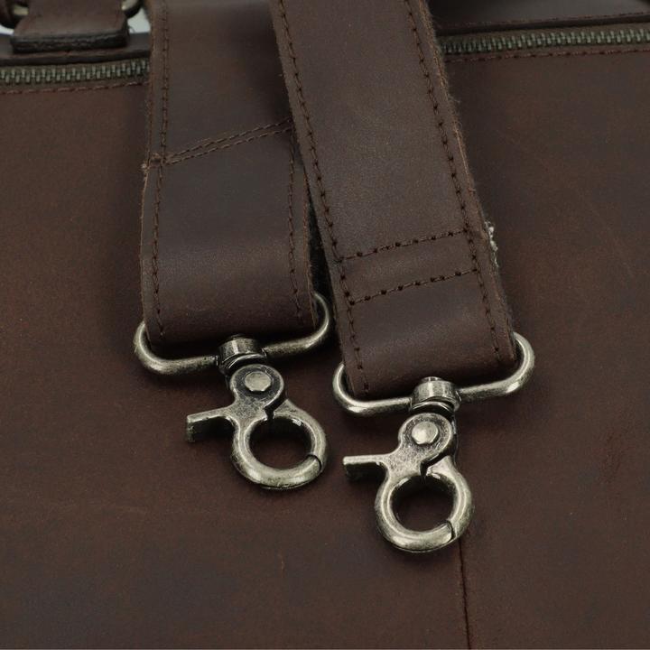 Actual product image Burkely On The Move Laptopbag 15,6 Zipper Inclusief Powerbank - aktetas - Bruin (17 l)