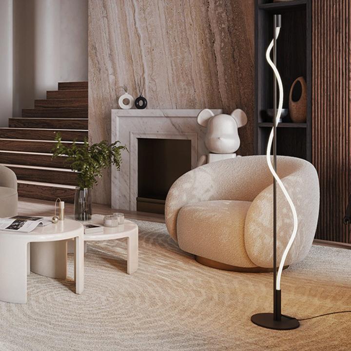 Image du produit Maytoni Tau LED Lampadaire, Lampadaire 15W Noir Blanc Chaud (450 lm)