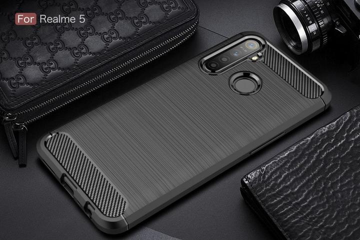 Image du produit Screenguard Realme 5 Housse Carbon Brushed Soft TPU (Realme 5)