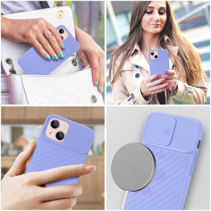 Immagine prodotto Cadorabo Cover in TPU con protezione della fotocamera (Apple iPhone 13)