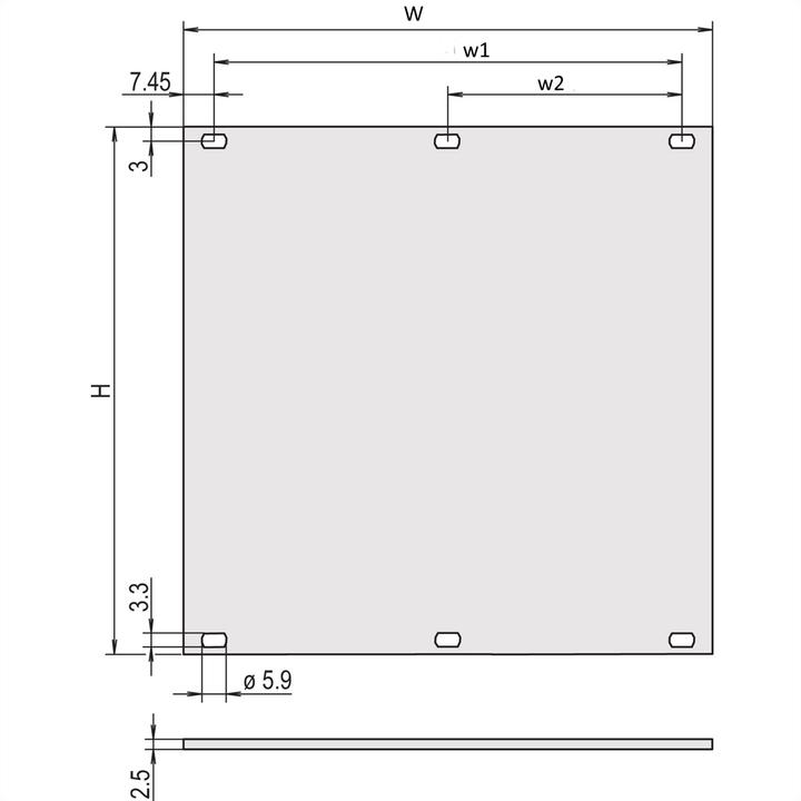 Schroff PART.FRONT PANEL 2U 28HP AN/CR