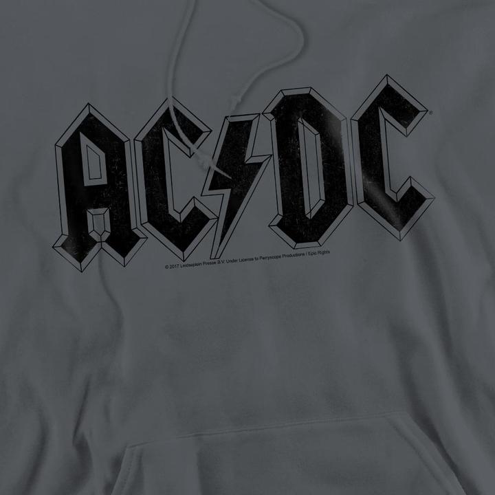 Actual product image AC/DC Mens Worn Logo Hoodie (L)