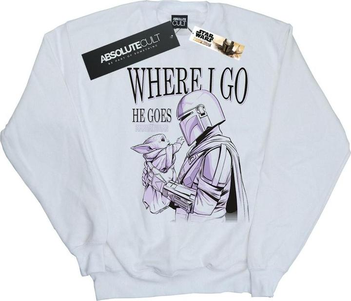 Immagine prodotto Star Wars The Mandalorian Where I Go Felpa Uomo (XL)