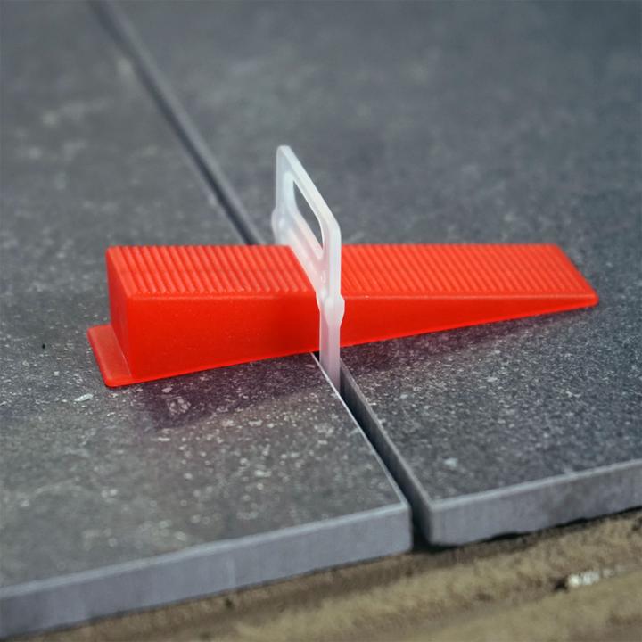 Produktbild XPOtool Fliesen Nivelliersystem Set Pro 100 Keile 100 Laschen 2,0mm Verlegehilfe