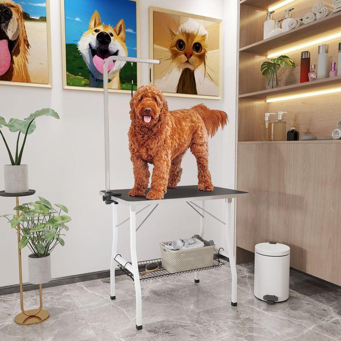 Actual product image Swisshandel24 Hundepflegetisch, höhenverstellbar Trimmtisch für Hunde, klappbar Schertisch (Dog)