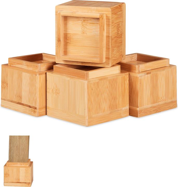 Image du produit Relaxdays Rehausseurs meuble lot de 4, hauteur 14 cm