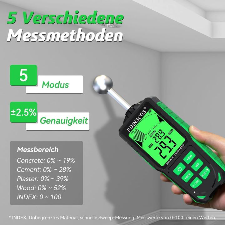 Immagine prodotto Rdinscos Feuchtigkeitsmessgerät für Wände und Mauerwerk