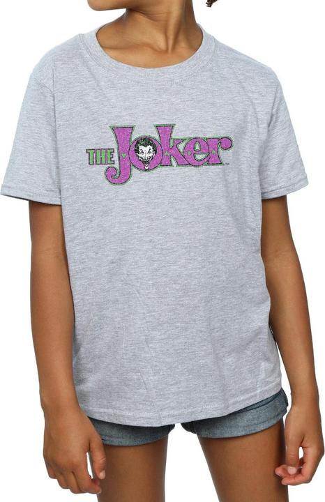 Actual product image Girls The Joker Crackle Logo Cotton T-Shirt (116)