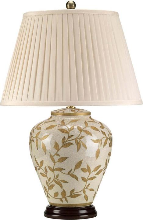 Immagine prodotto Elstead Lighting Lampada da tavolo Leaves Brown Gold E27 Crema marrone e oro, Made in UK (E27)