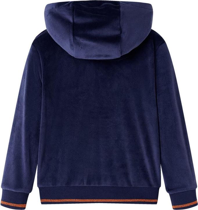 Immagine prodotto VidaXL Giacca con cappuccio da bambino blu navy 116,Materiale: 94 % poliestere (116)