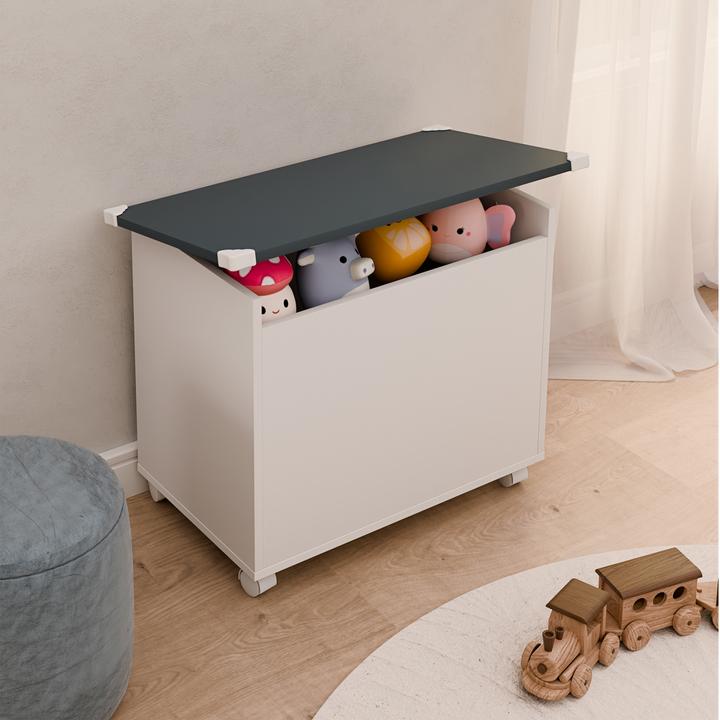 Actual product image VCM Wooden seat chest bench chest Bosula M (68 cm)