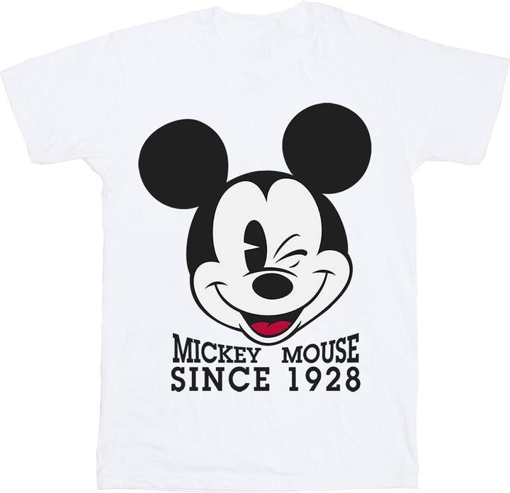 Actual product image Disney Girls Mickey Mouse Since 1928 Cotton T-Shirt (140, 146)