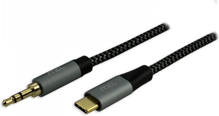 Actual product image MCL USB 3.1 TYPE C MALE TO JACK 3.5 MESH CABLE - 2M (2 m, USB 3.1)