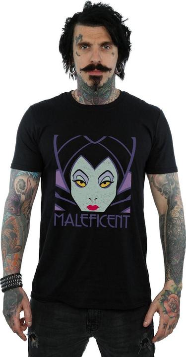 Actual product image Disney Mens Maleficent Cropped Head T-Shirt (XL)