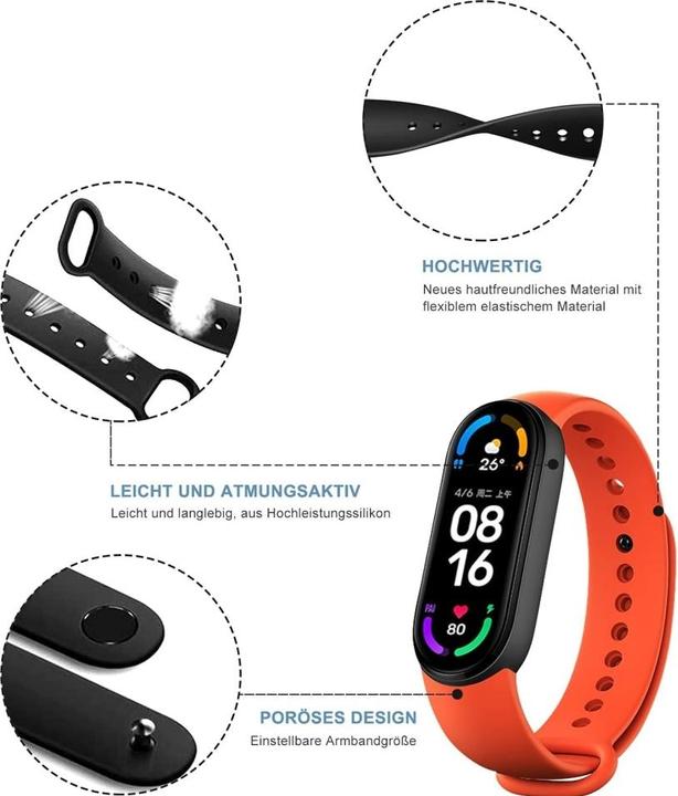 Produktbild Screenguard Xiaomi Mi Smart Band 6 Silicone Strap Ersatzarmband (Silikon)