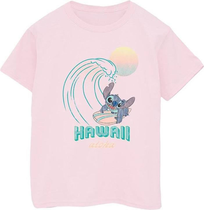 Actual product image Disney Girls Lilo And Stitch Hawaii Cotton T-Shirt (152, 158)