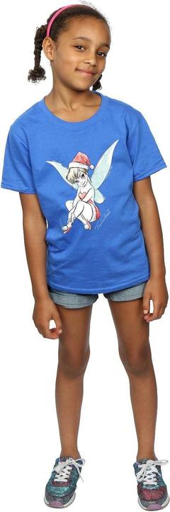 Actual product image Disney Girls Tinkerbell Christmas Fairy Cotton T-Shirt (152, 158)