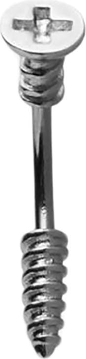 Actual product image Star Piercing Banana silver Phillips head screw (without brass, Surgical steel 316L)