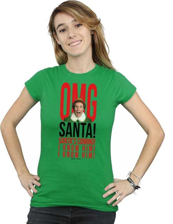 Immagine prodotto Elf OMG Santa I Know Him Maglietta Donna (XL)