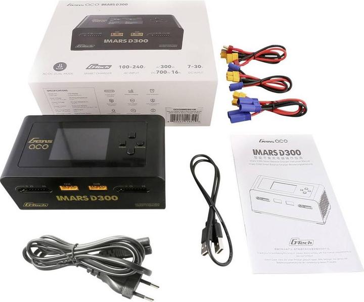 Productafbeelding Gens Ace IMARS D300 G-Tech Kanaal AC/DC 300W/700W RC Batterijlader-EU Zwart