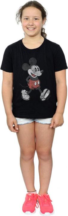 Actual product image Disney Girls Mickey Mouse Walking Cotton T-Shirt (116)