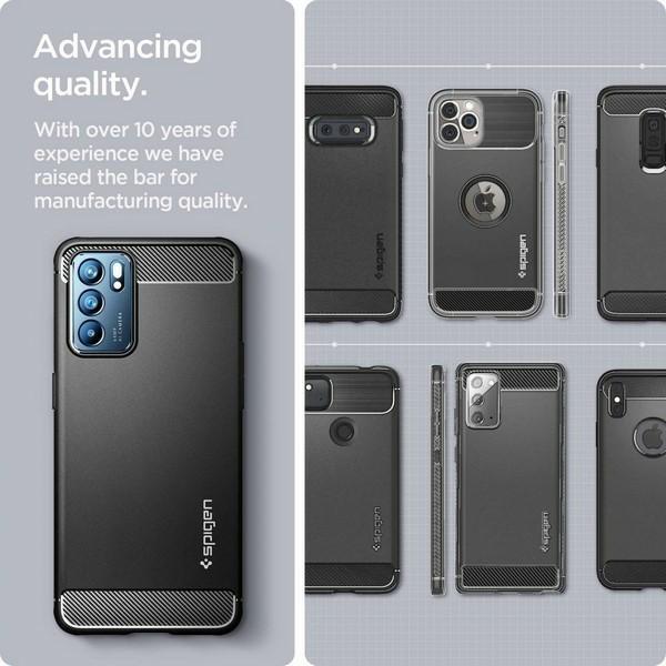 Actual product image Spigen RUGGED ARMOR OPPO RENO 6 5G MATTE Black (Oppo Reno 6 5G)