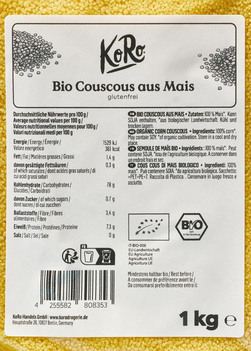 Image du produit KoRo Couscous de maïs bio (1000 g)