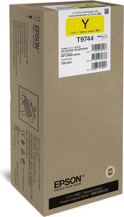 Actual product image Epson C13T97440N WF PRO Ink yellow XXL (Y)