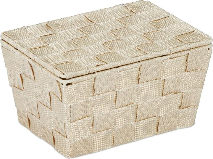 Immagine prodotto Relaxdays Cestino coperchio, bagno (1 x, 19,5 x 14,5 x 10,5 cm)