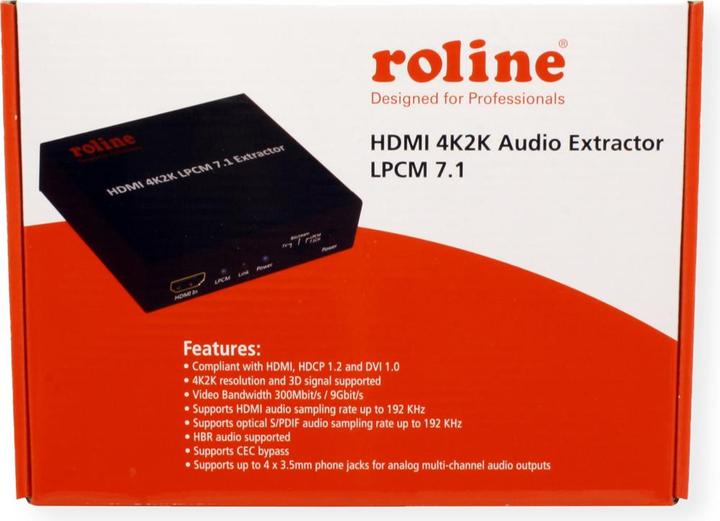 Image du produit Roline Extracteur audio HDMI 4K2K LPCM 7.1