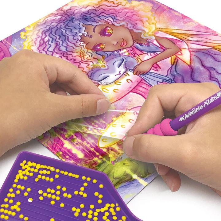 Actual product image Nebulous Stars Rhinestone by numbers stationery deluxe set