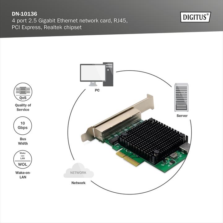 Produktbild Digitus RTL8125B (PCI-E x4)