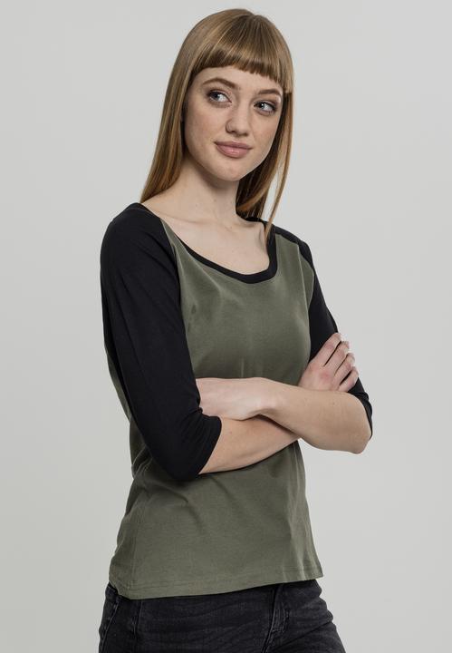 Immagine prodotto Urban Classics Tee Raglan 3/4 da donna a contrasto (L)