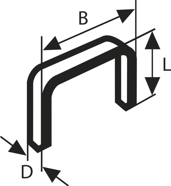 Image du produit Bosch Professional Zubehör Agrafe à fil plat type 57, 10,6 x 1,25 x 8 mm