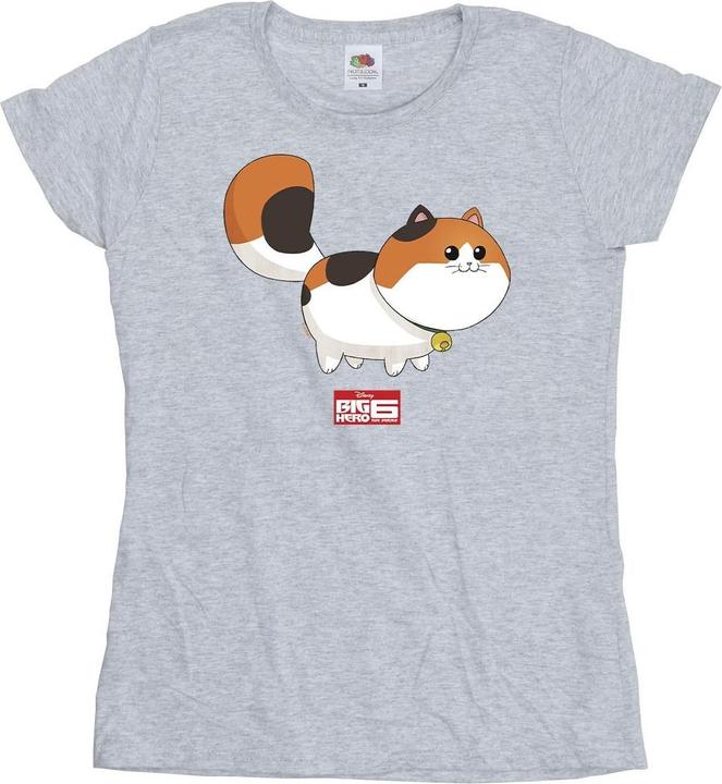 Actual product image Disney Womens/Ladies Big Hero 6 Baymax Kitten Pose Cotton T-Shirt (S)
