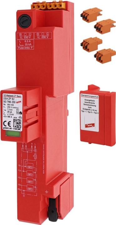 Produktbild Dehn DEHNshield ZP Basic DSH ZP 909440 B2 SG TNS 255 Kombiableiter Typ1+2