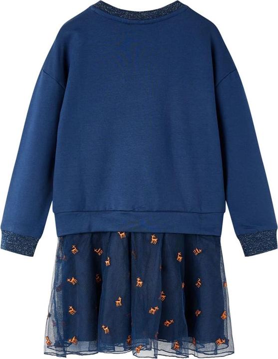 Immagine prodotto VidaXL Vestito da bambino con maniche lunghe blu navy 128,Materiale: 95 (128)