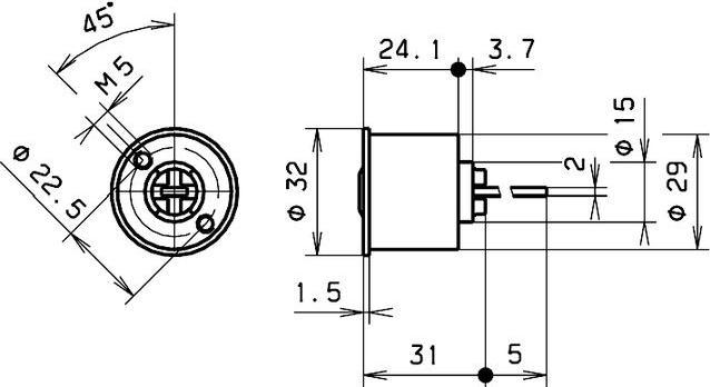 Immagine prodotto Dormakaba KABA 8 Cilindro interruttore 1007 F multiblocco 2 chiavi