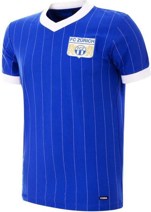 Actual product image Copa Football FC Zurich 1981 away Retro Shirt | FC Zurich 1981 Vintage Shirt (L)