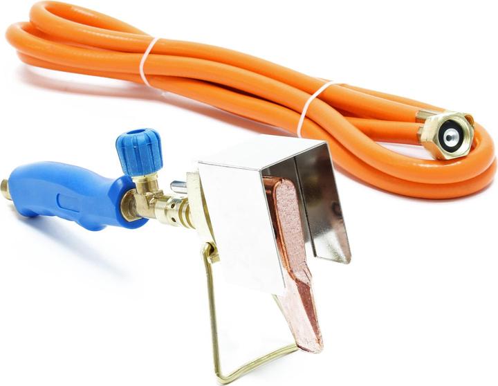 Actual product image Wiltec Copper Hatchet Tip Soldering Iron for Soft-Soldering of Roof Gutters, Metal Sheets and Zinc (Soldering bit)