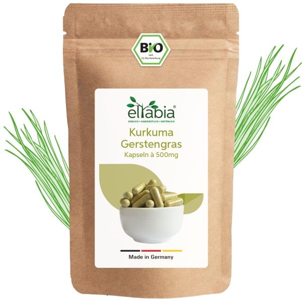 Image du produit Eltabia Gélules de curcuma bio à l'herbe d'orge 100 (100 pièce(s), Capsules)