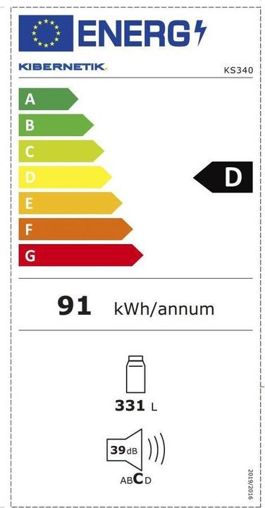 Energy Label Kibernetik KS340L (335 l)
