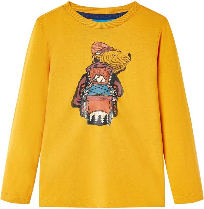 Produktbild VidaXL Kinder-Langarmshirt Ocker 128,Material: 100 (128)