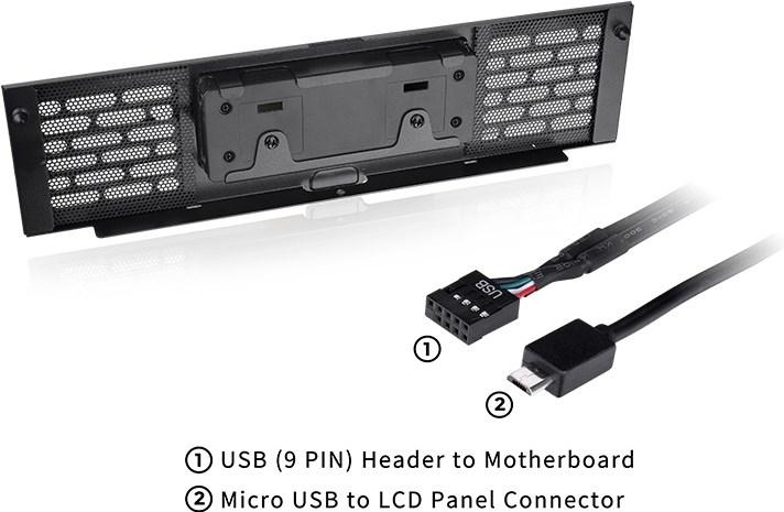 Actual product image Thermaltake TT LCD Panel Kit Black The Tower 200 AC-066-OO1NAN-A1