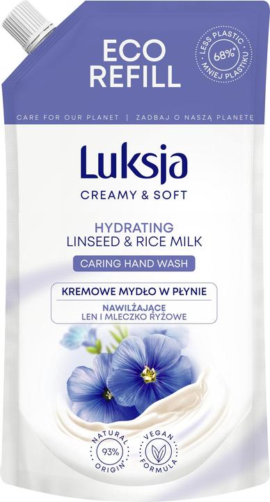 Luksja Liquid Soap Refill Lin&Rice 400ml (Flüssigseife, 400 ml)
