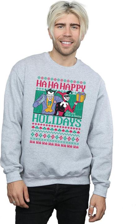 Produktbild Joker und Harley Quinn Ha Ha Frohe Feiertage Baumwolle Sweatshirt (M)